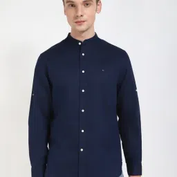 Tommy Hilfiger Carbon Navy Cotton Regular Fit Shirt-picture-12