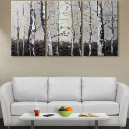 999Store Grey Colourful Tree Canvas Wall Art-image-89