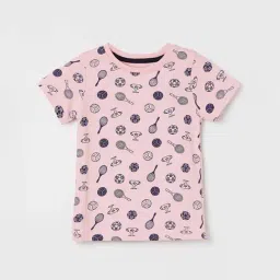 Juniors by Lifestyle Pink Cotton Printed T-Shirt-picture-15
