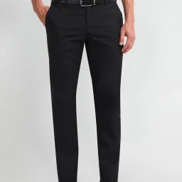 Arrow Black Relaxed fit Solid Trousers image 3
