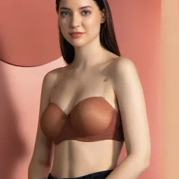 Clovia Brown Under Wired Padded T-Shirt Bra image 3