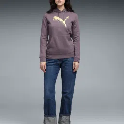 Puma Purple Metallic Graphics Regular Fit Hoodie image 3