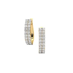 Sparkles 14Kt Gold Hoop Earrings With 1.16 Carat Lab Grown Diamond - 4.25 g image 2