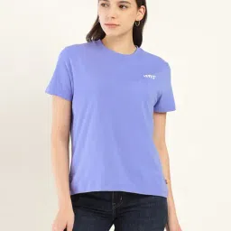Levi's Purple Cotton Relaxed Fit T-Shirt-image-42