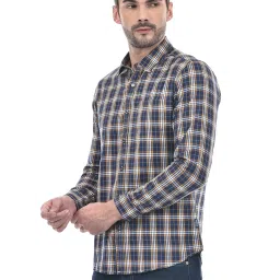 Numero Uno Blue Slim Fit Checks Shirt image 3