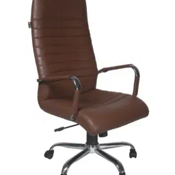 Adiko Systems Tan Leatherette High Cushion Back Back Executive Chair image 3