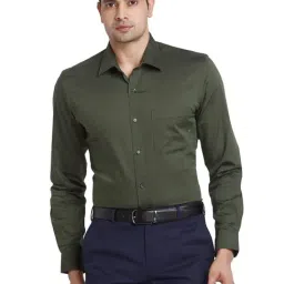 Raymond Green Cotton Slim Fit Texture Shirt-picture-35