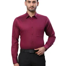 Raymond Red Slim Fit Texture Shirt-image-84