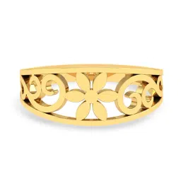 Kisna Diamond & Gold Jewellery 18k Pure Gold Hexapeta for Women-picture-30