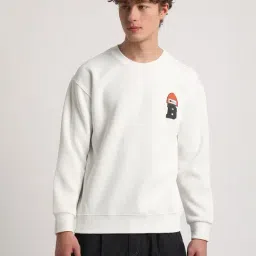 The Bear House White Cotton Regular Fit Printed Sweatshirt-picture-42