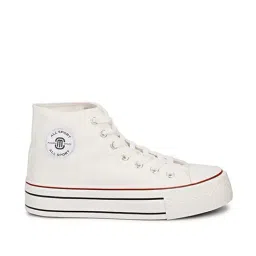 Mozafia Women's White Ankle High Sneakers-picture-10