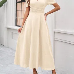 StyleCast Women Fit & Flare Short Sleeves Midi Dress-picture-13
