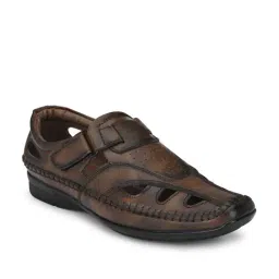 Eego Italy Men's Brown Fisherman Sandals-image-81