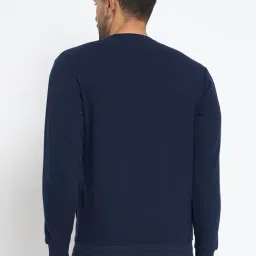 Duke Navy Regular Fit Printed Sweatshirt image 2