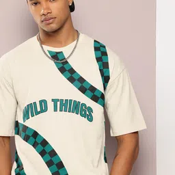 Kook N Keech Pure Cotton Geometric Printed Oversized T-shirt-picture-35