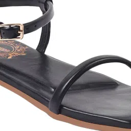 Shoetopia Women's Black Back Strap Sandals image 5