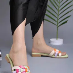 Shoetopia Women's Green Casual Sandals-image-12