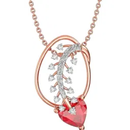 Joyalukkas 18k (750) Purity Rose Gold Nature¿s Embrace Heart Diamond Pendent-picture-26