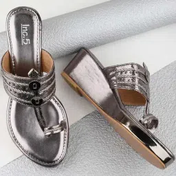 Inc.5 Women's Gun Metal Toe Ring Wedges-picture-35