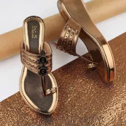 Inc.5 Women's Antique Gold Toe Ring Wedges-picture-31