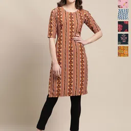 7Threads Women Pack Of 6 Ethnic Motifs Printed Daily Straight Kurtas-picture-25