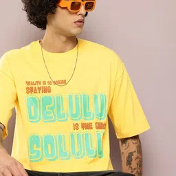 Kook N Keech Men Typography Printed Embossed Drop-Shoulder Sleeves T-shirt-picture-25