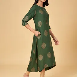YU by Pantaloons Round Neck A-Line High-Low Kurta image 3