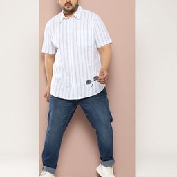 Sztori Men Plus Size Striped Casual Shirt-picture-27