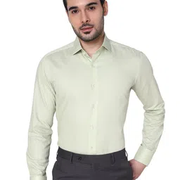 COGNOSCENTE Men Slim Fit Solid Spread Collar Cotton Formal Shirt-picture-12