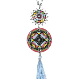 Voylla Folklore Tassel Drop Enamelled Necklace image 4