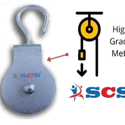 SCS Iron Metal Pulley for Lifting Rope Exercise Home Gym Strong and Durable - Only Pulley (Silver) image 4