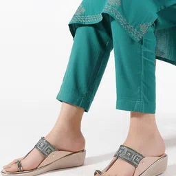 madam glorious Embellished Wedge Sandals image 2