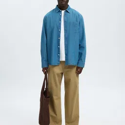 SELECTED Long Sleeves Pure Cotton Casual Shirt image 5