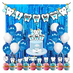 Zyozi Got My First Tooth Decoration First Tooth Decoration Item Blue - Pack of 38-image-28