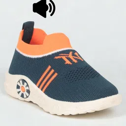 Lil Lollipop Placement Striped Slip On Musical Shoes - Blue-picture-15