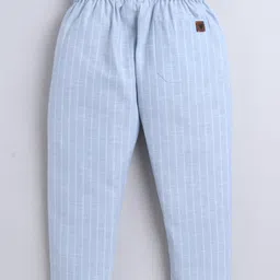 BAATCHEET Cotton Linen Woven Striped Pant - Blue image 3