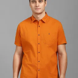 Louis Philippe Jeans Men Slim Fit Spread Collar Solid Cotton Casual Shirt-picture-18