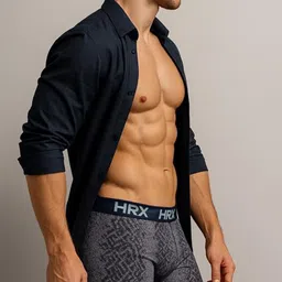 HRX by Hrithik Roshan Pack Of 2 Printed Mid-Rise Short Trunks RE-HTO-PV-Print-102-106-S image 4