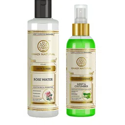 Khadi Natural Set of Rose Water Toner 210ml & Mint Cucumber Face Spray 100ml-picture-8