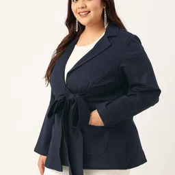 theRebelinme Plus Size Single-Breasted Casual Blazer image 3