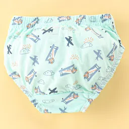 Revvo Junior Cotton Knit Briefs with Air plane & Car  Print Pack of 2 - Multicolour image 4