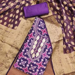 Maroosh Embellished Organza Unstitched Dress Material-picture-16