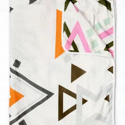 Divine Casa Cotton 120 GSM Single Bed AC Dohar Geometric Print - Frost Grey White image 5