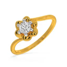 Kisna Diamond & Gold Jewellery Skylara 14k (585) Diamond & Gold Ring For Women-image-91