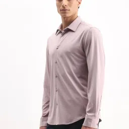 Rare Rabbit Pink Solid Regular Fit Formal Shirt image 3