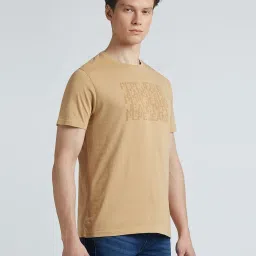 Pepe Jeans Beige Cotton Slim Fit Printed T-Shirt image 3