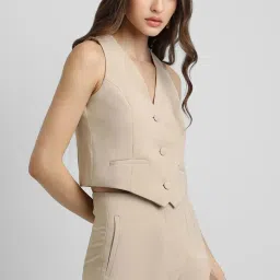 Forever 21 Beige Regular Fit Blazer image 3