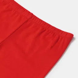 Jockey Kids Red Solid Leggings image 3