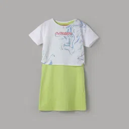 Kappa Girls Yellow Cotton Fashion Dress-image-14