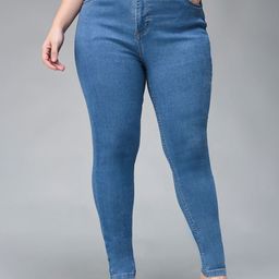 Miss Chase A+ Women Skinny Fit High-Rise Light Fade Jeans-picture-35